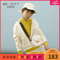 [99元3件]米喜迪mecity童装新款男童棒球领拼接含绵羊毛舒适帅气茄克