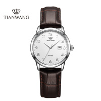天王表(TIANWANG)手表 沧海系列皮带石英商务女士手表LS3886