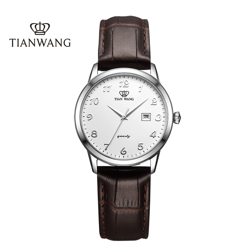 天王表(TIANWANG)手表 沧海系列皮带石英商务女士手表LS3886