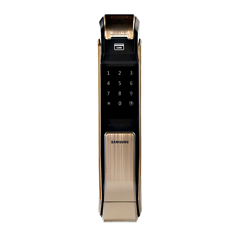 三星(SAMSUNG)智能指纹锁 密码磁卡锁电子锁推拉开门SHP-DP718（香槟金）推拉开门