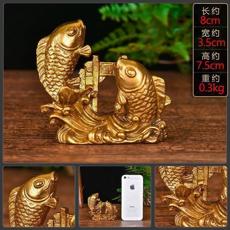 美帮汇鱼摆件家居饰品 鲤鱼跃龙摆件鱼的摆件鱼装饰品工艺品