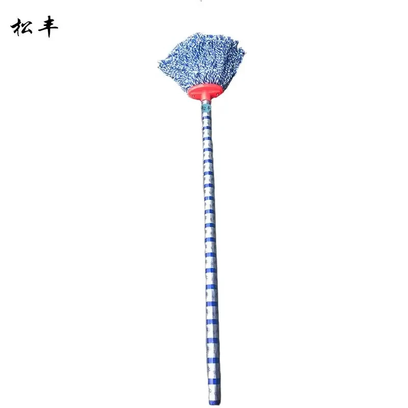 松丰实木棉线拧水拖把吸水清洁拖布地拖墩布拖把140cm把高清大图