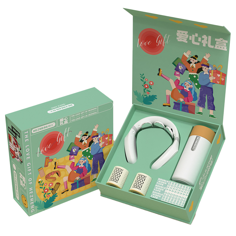 和正颈椎按摩仪爱心组合 孝心礼盒健康礼物(颈椎按摩器+智能温显杯+艾灸罐*2)爱心礼盒三HZ-LOVE-3!