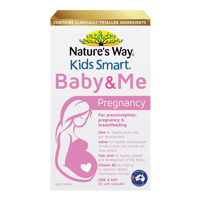 Nature’s Way 佳思敏孕妇维生素叶酸DHA黄金孕营养素60粒/盒 适用全阶段妈妈 澳洲进口