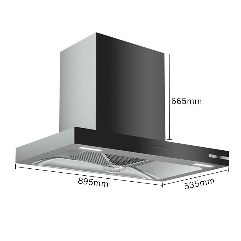博世(BOSCH)DWF9EBK42W 家用欧式大吸力抽油烟机 一键净吸 自清洁高清大图