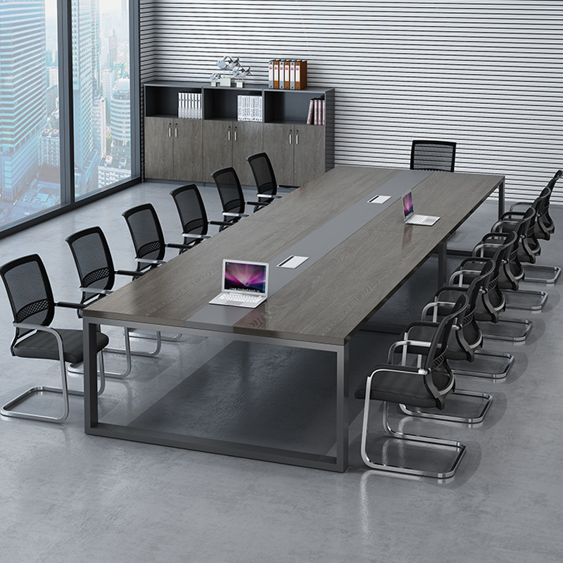 易企采 240CM会议桌不含椅 简约培训接待洽谈会议桌 单位：张高清大图