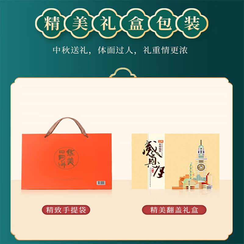 [中秋产品]华美感恩月吉祥福贵月饼760g高清大图