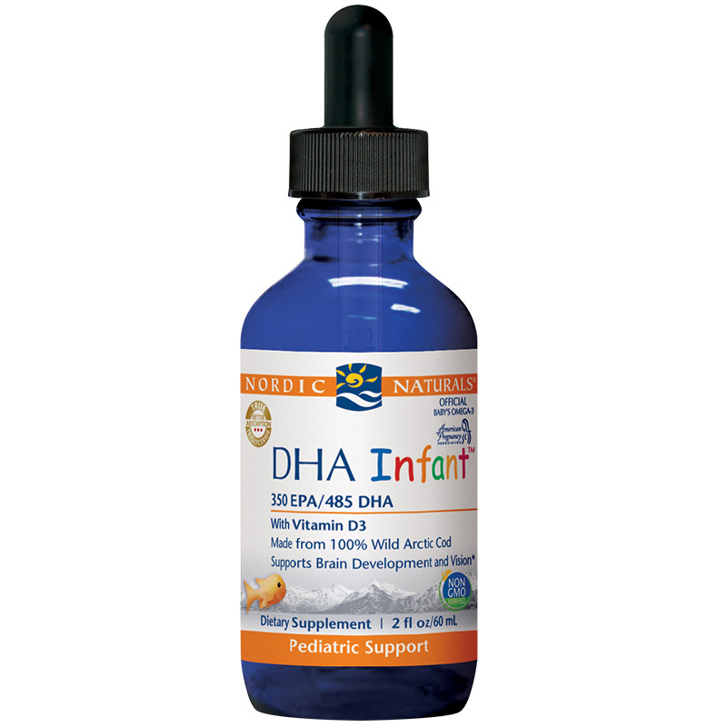 挪威小鱼(nordic naturals)婴幼儿dha鳕鱼肝油 60ml/瓶装 (橙色)