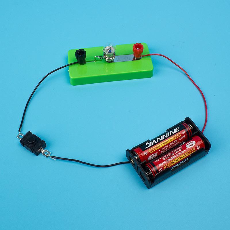 灯泡亮了diy简单电路物理串联线路儿童科技小制作动手课程材料包灯泡