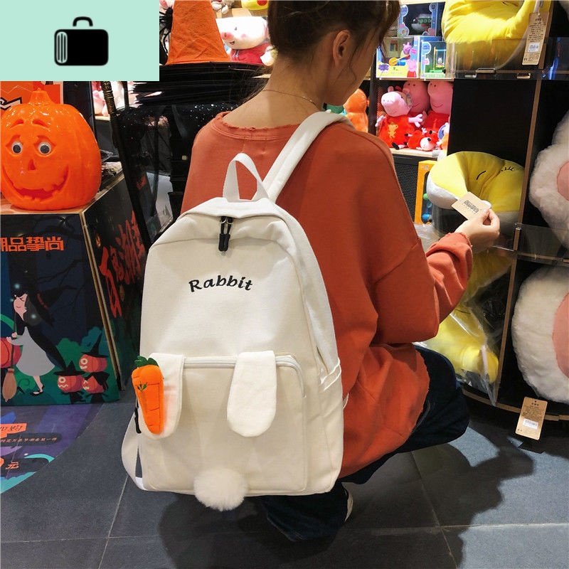 【可发货】书包女卡通原宿中学生双肩包女学生简约可爱少女背包萌NEWLAKE高清大图