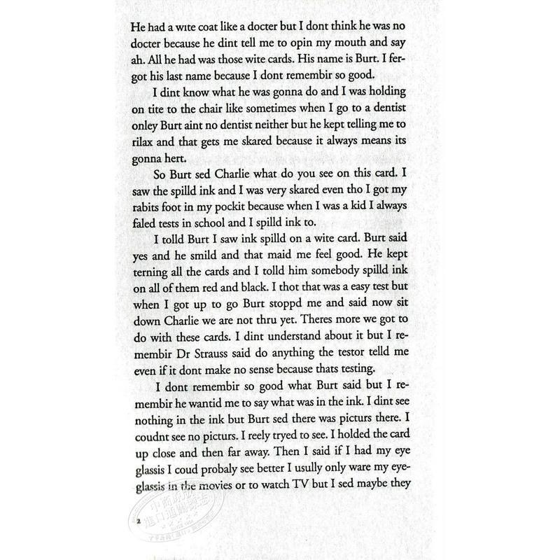 中商原版献给阿尔吉侬的花束英文原版科幻小说Flowers for Algernon: Student Edition D