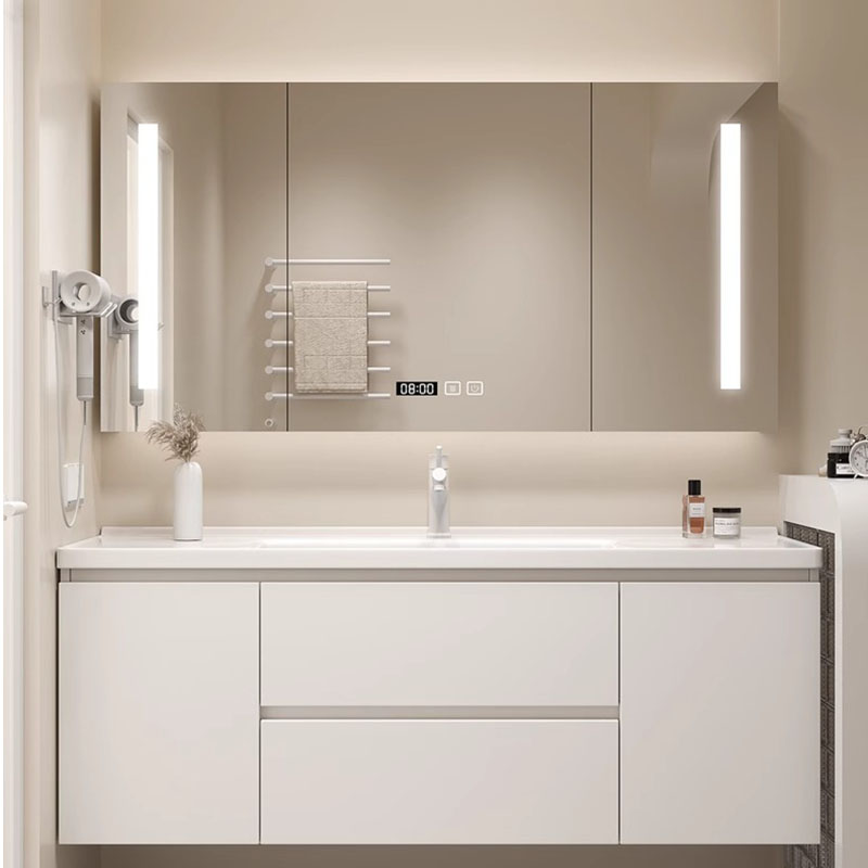 鑫金虎 现代简约实木卫生间洗漱台洗脸盆柜浴室柜组合 1.0m高清大图