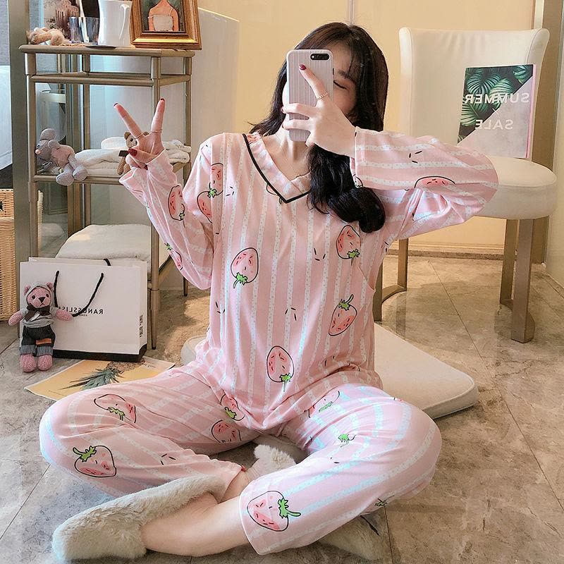 春秋产后哺乳装月子服怀孕期家居服夏季薄款长袖喂奶孕妇睡衣图片