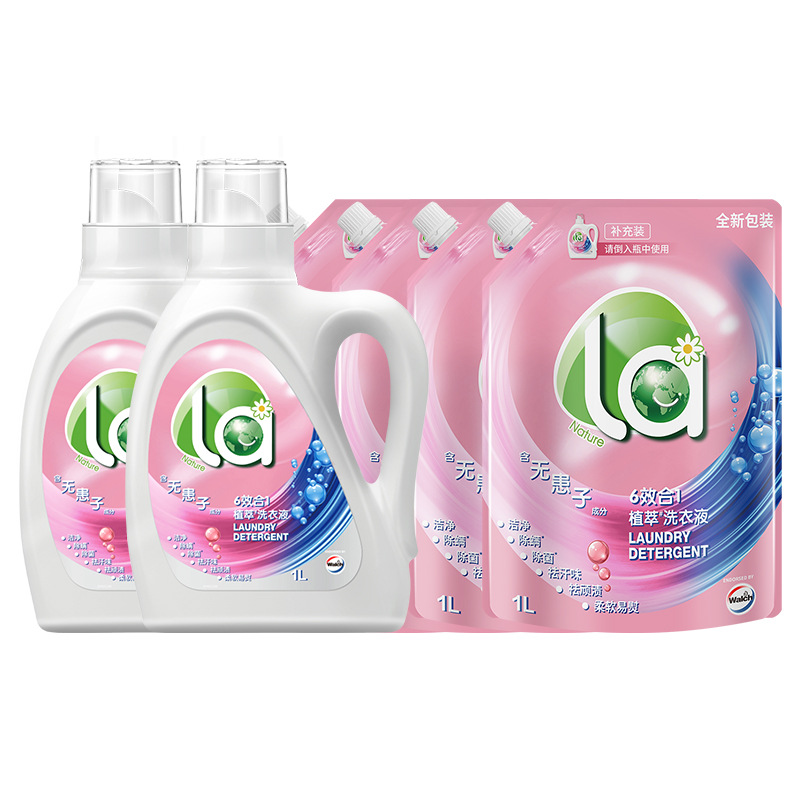 威露士植萃无患子洗衣液家用持久留香除菌除螨洁净洗护合一松木味1L-瓶装-1高清大图