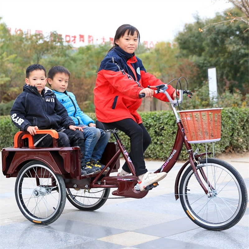 老年脚蹬人力三轮车黎卫士老人脚踏小型自行车成人载货两用代步车买菜