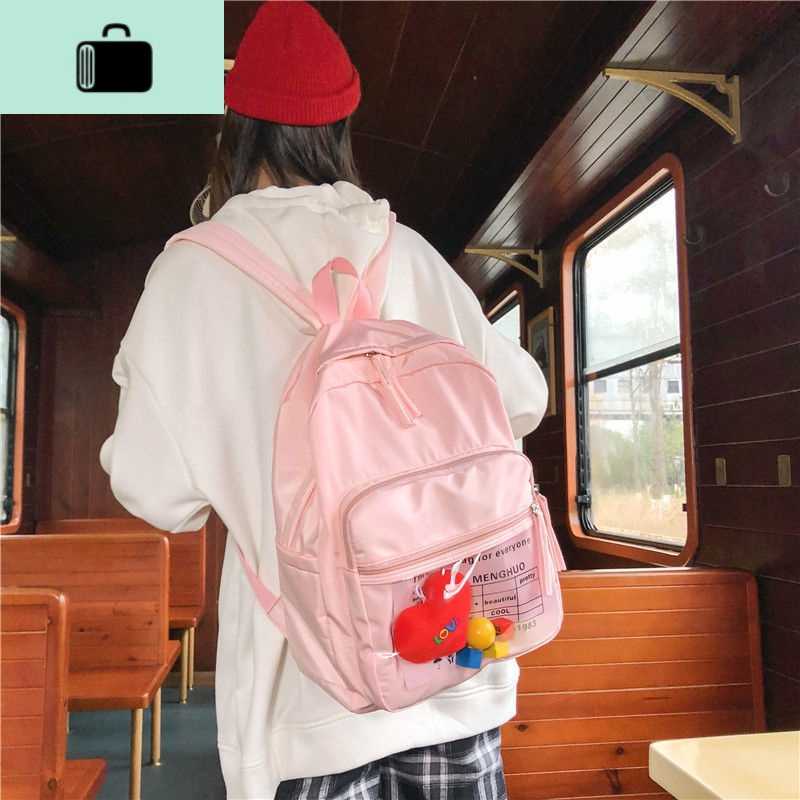 ins少女书包女学生韩版可爱童趣卡通初中防水背包原宿日系双肩包NEW LAKE