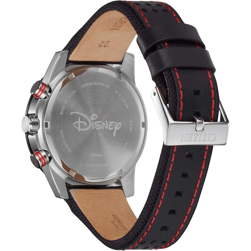 西铁城(CITIZEN)光动能迪士尼米老鼠赛车男表不锈钢皮带运动休闲手表高清大图