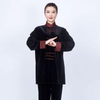 服女装2021新款金丝绒拳练功服装男春秋冬加厚保暖