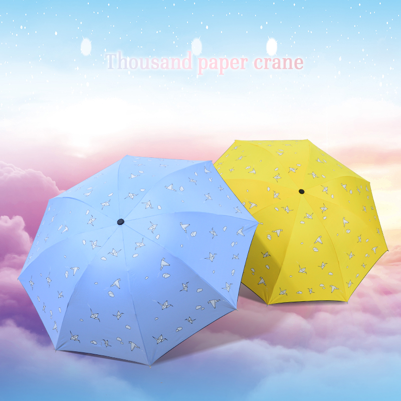 手动钢骨伞架 黑胶布 橡胶漆手柄 YF-S2021014 晴雨两用伞