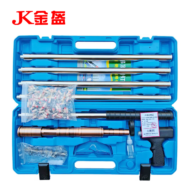 射钉枪炮钉枪重型大枪古铜精品款 送盒子+配件+100钉/套