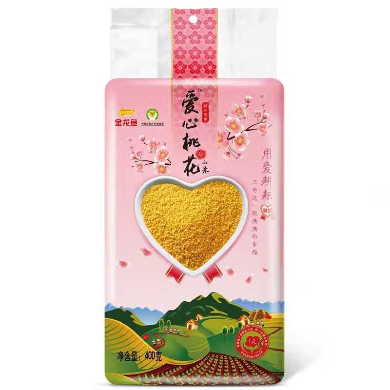 金龙鱼爱心桃花小米400g袋装高清大图