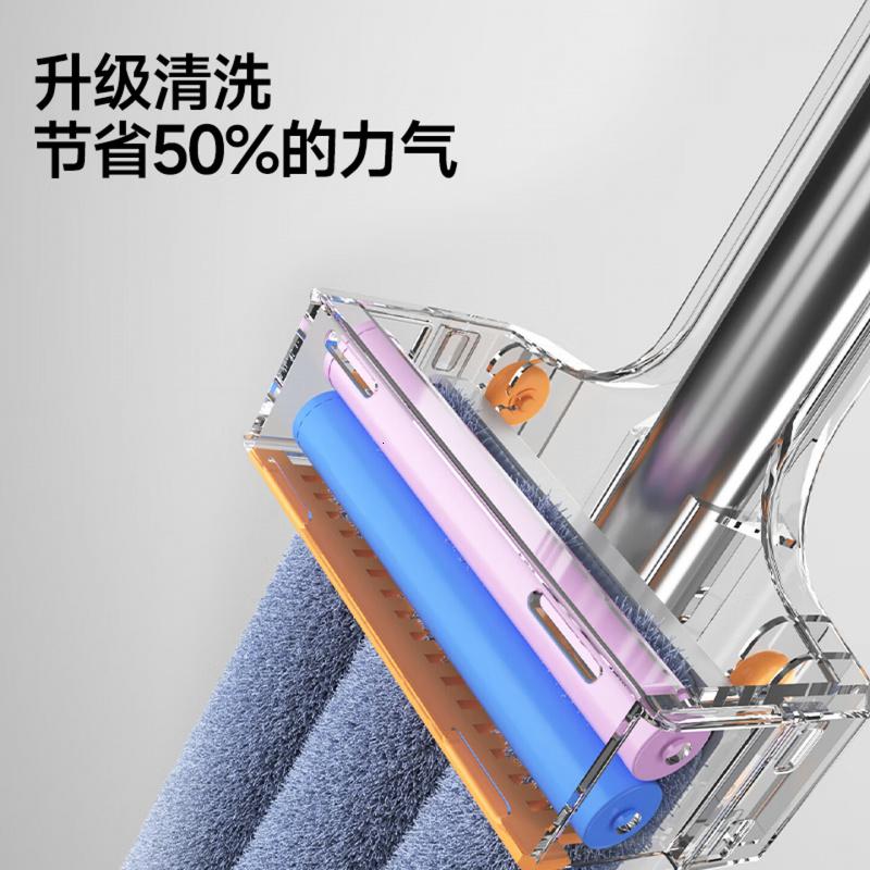 五月花平板拖把45cm2块配布带刮条可夹配布免手洗家用干湿两用地拖高清大图