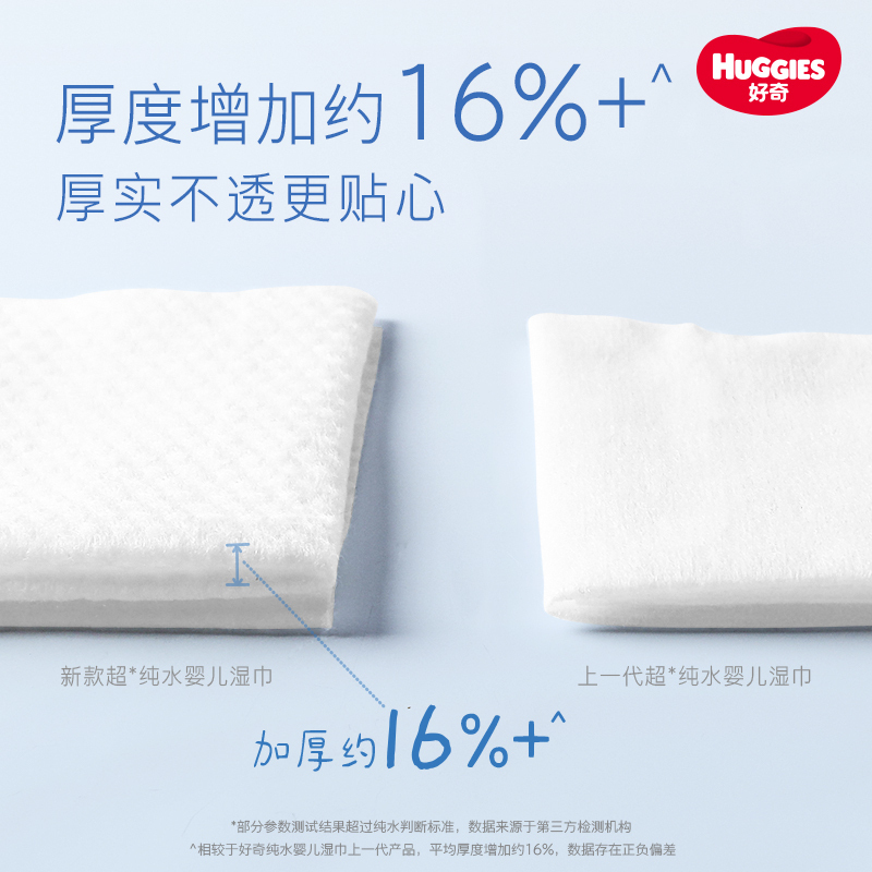 好奇Huggies纯水无香湿巾80抽*9包 婴儿宝宝手口可用湿纸巾