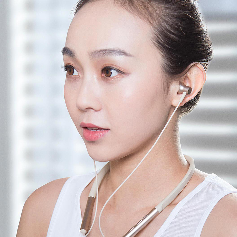 小米蓝牙项圈耳机无线项圈耳机运动健身骑车音乐双单元动圈动铁耳机
