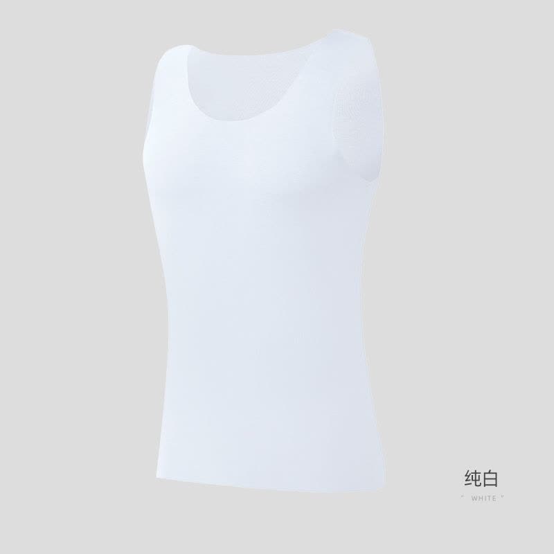 猫人男士背心莫代尔棉无痕一片式内穿薄款冰丝夏季潮工字跨栏打底汗衫男图片