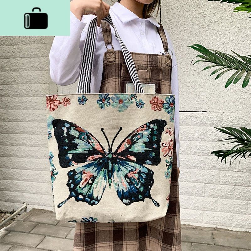 韩版大容量亚麻帆布单肩包女包2020新款潮百搭可爱休闲包手提包NEW LAKE女士单肩包图片