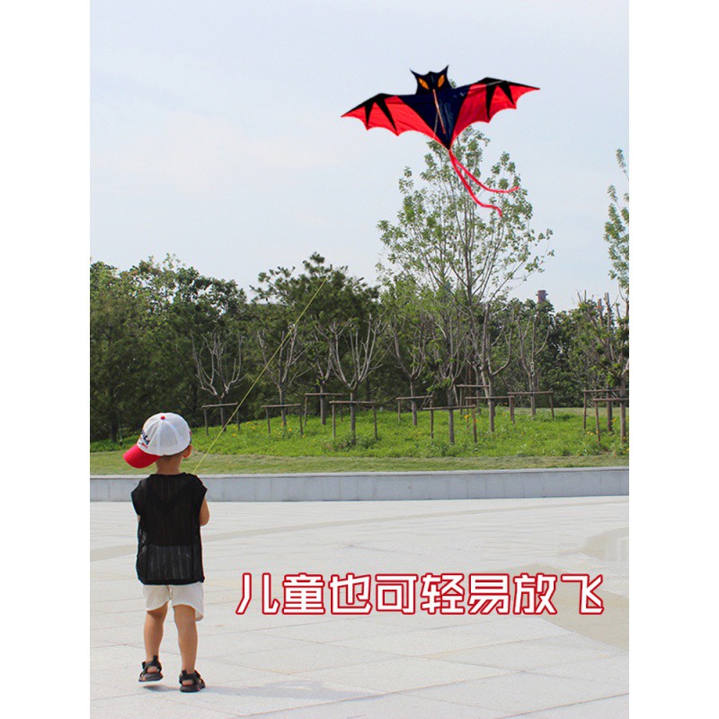 蝙蝠风筝儿童微风易飞成型2020新款立体潍坊初学者创意创意 三维工匠 黑白色蝙蝠仅风筝(颜色请备注)高清大图