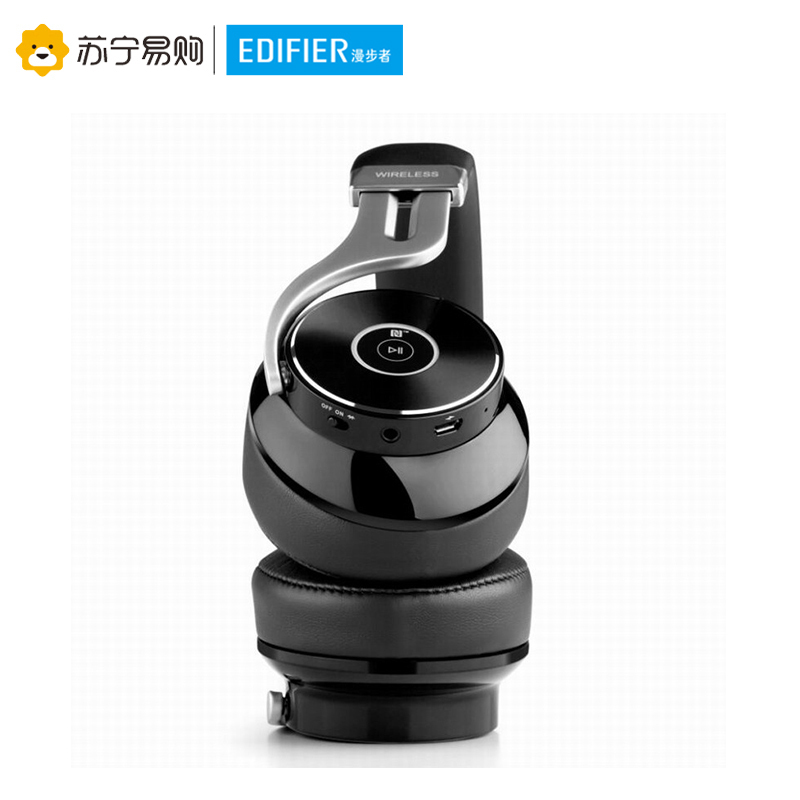 Edifier/漫步者 W855BT蓝牙无线耳机头戴式手机通用重低音乐3.5mm插孔 拉丁黑色