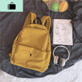 防水书包ins女学生韩版原宿初中生背包纯色森系大容量高中双肩包NEWLAKE 黄色收藏下单送小礼物哦