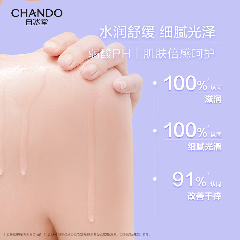 自然堂(CHANDO) 水嫩柔滑美体沐浴乳 600mL高清大图