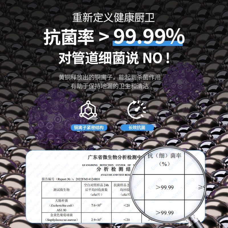 雨虹飞鱼地漏全铜枪灰防臭卫生间地漏通用洗衣机下水道防臭神器图片