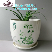 封后特大号陶瓷花盆批创意室内绿萝绿植花盆多肉盆栽发 17-56绿菊单个花盆 特大花盆容器