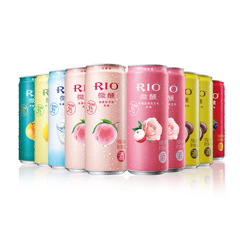 锐澳(RIO )洋酒 鸡尾酒 预调酒 套装微醺礼盒330ml*10罐 5种口味 年货礼盒