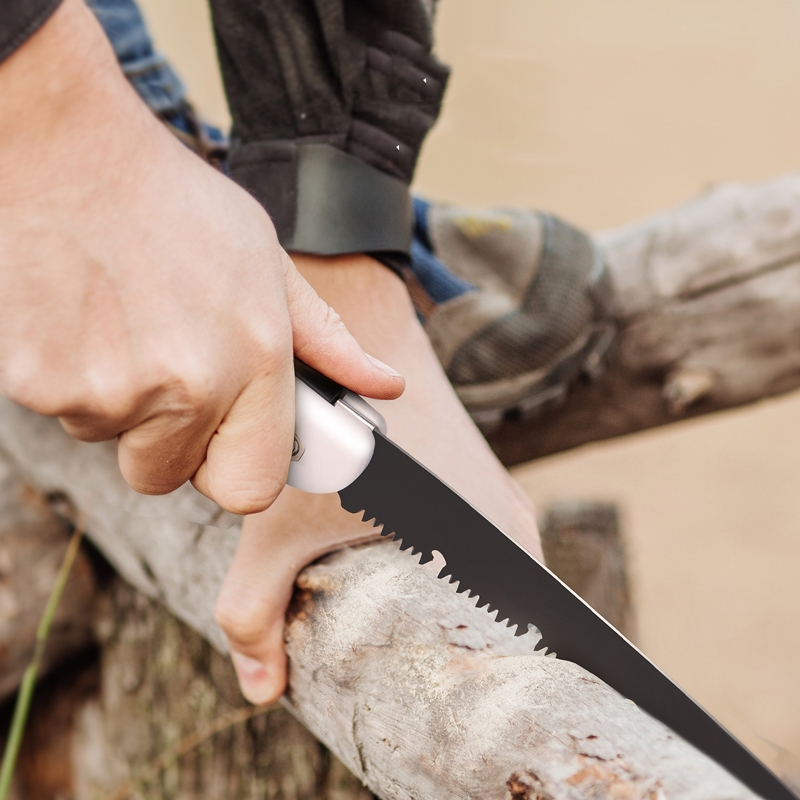 得力工具锯子家用手持折叠锯树木工小型快速户外手工锯伐木锯神器