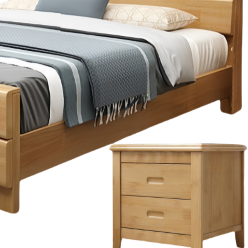 豫龙都床+床垫+床头柜 1.8m套高清大图