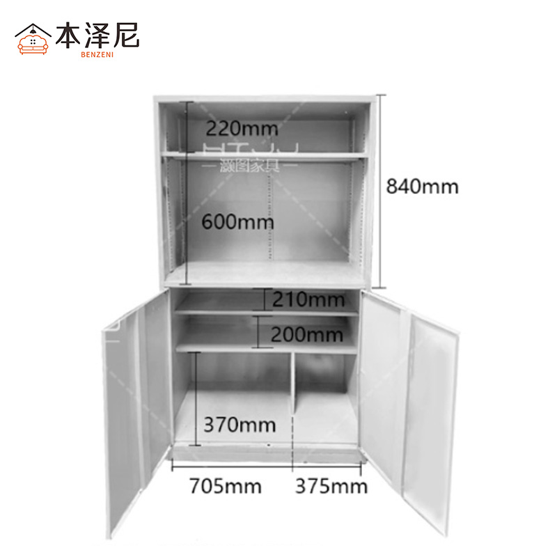 本泽尼 钢制办公柜 调车备品柜 HTZ-BP115 1100*500*1800mm 组高清大图