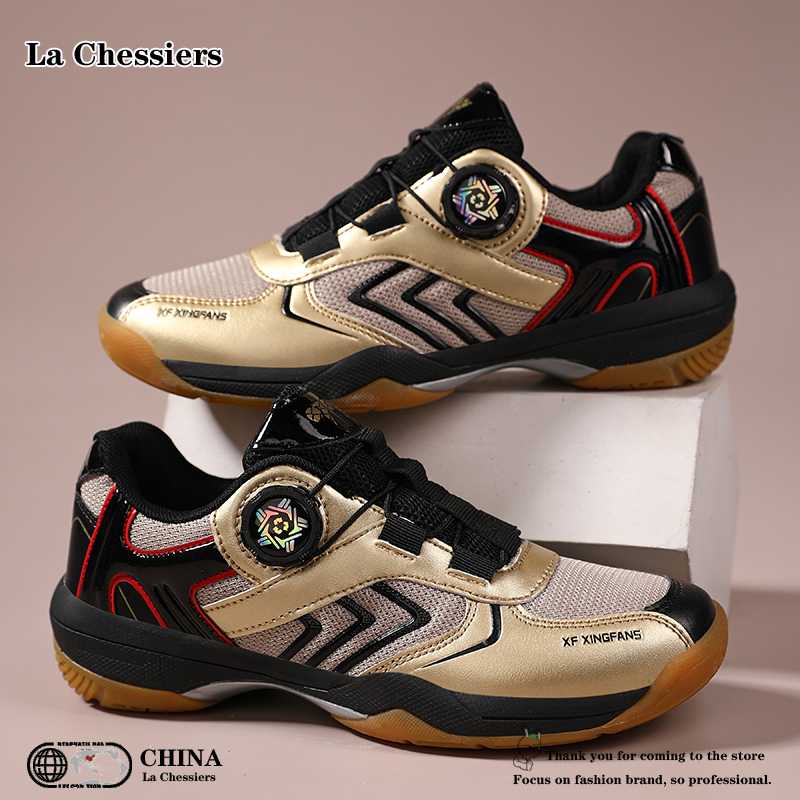 La Chessiers户外羽毛球鞋男鞋新款情侣鞋女士鞋子透气防滑低帮运动鞋