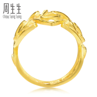周生生(CHOW SANG SANG)黄金足金通花黄金戒指女士女款 68087R计价