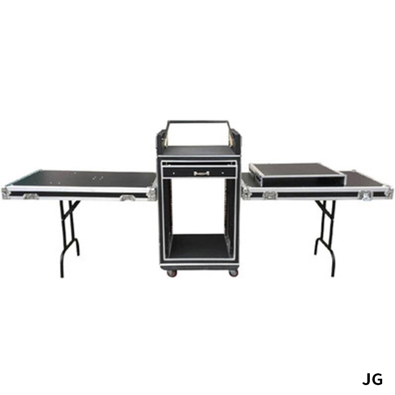 双层防震航空机柜带抽屉航空箱机柜调音台音响功放架子