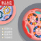 真智力四环魔豆魔方魔轮双面滚珠指尖旋转魔珠儿童益智玩具六面互通翻转 四环方向盘魔方-蓝色+8CM迷宫-蓝色 异形魔方