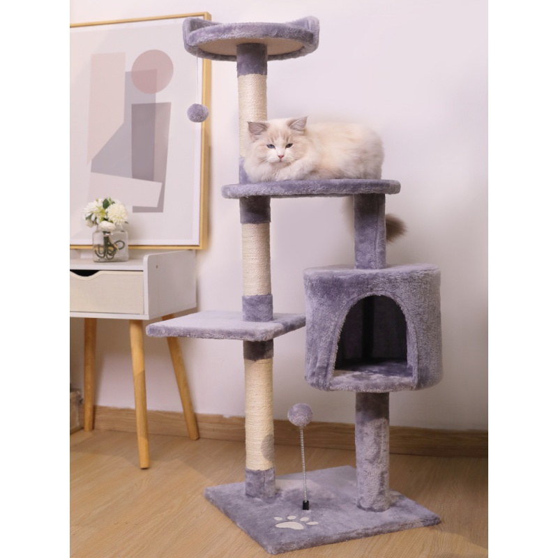 网红猫爬架猫窝猫树猫抓柱别墅猫架小型通天柱猫咪用品爬猫架一体高清大图