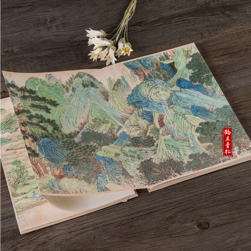[正版]历代名家绘画 桃花源图 明仇英 长卷中国画画集画册盒装 折叠页 临摹 装裱 创作