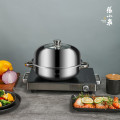 张小泉 韵味汤蒸锅 燃气电磁炉通用汤锅蒸笼双柄加厚 C32470100 韵味汤蒸锅