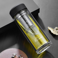 特美刻(TOMIC)双层玻璃杯商务男士泡茶水杯茶水分离透明隔热过滤喝水杯子特美赢杯 TG82021