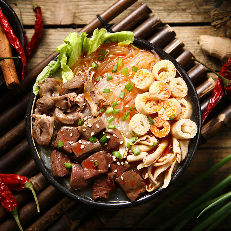 真心 酸辣粉鸭血粉丝158克 地方特产粉丝汤方便速食夜宵XM