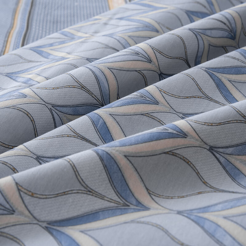 水星家纺 122098 全棉抗菌四件套 奕然 1.8米床高清大图